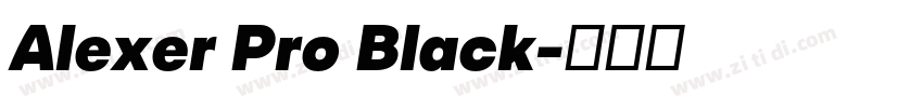 Alexer Pro Black字体转换 Alexer Pro Black字体转换